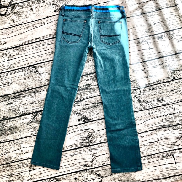 HP💘Teal Low Rise Straight Legs Jeans_S/24/25 - Picture 5 of 8